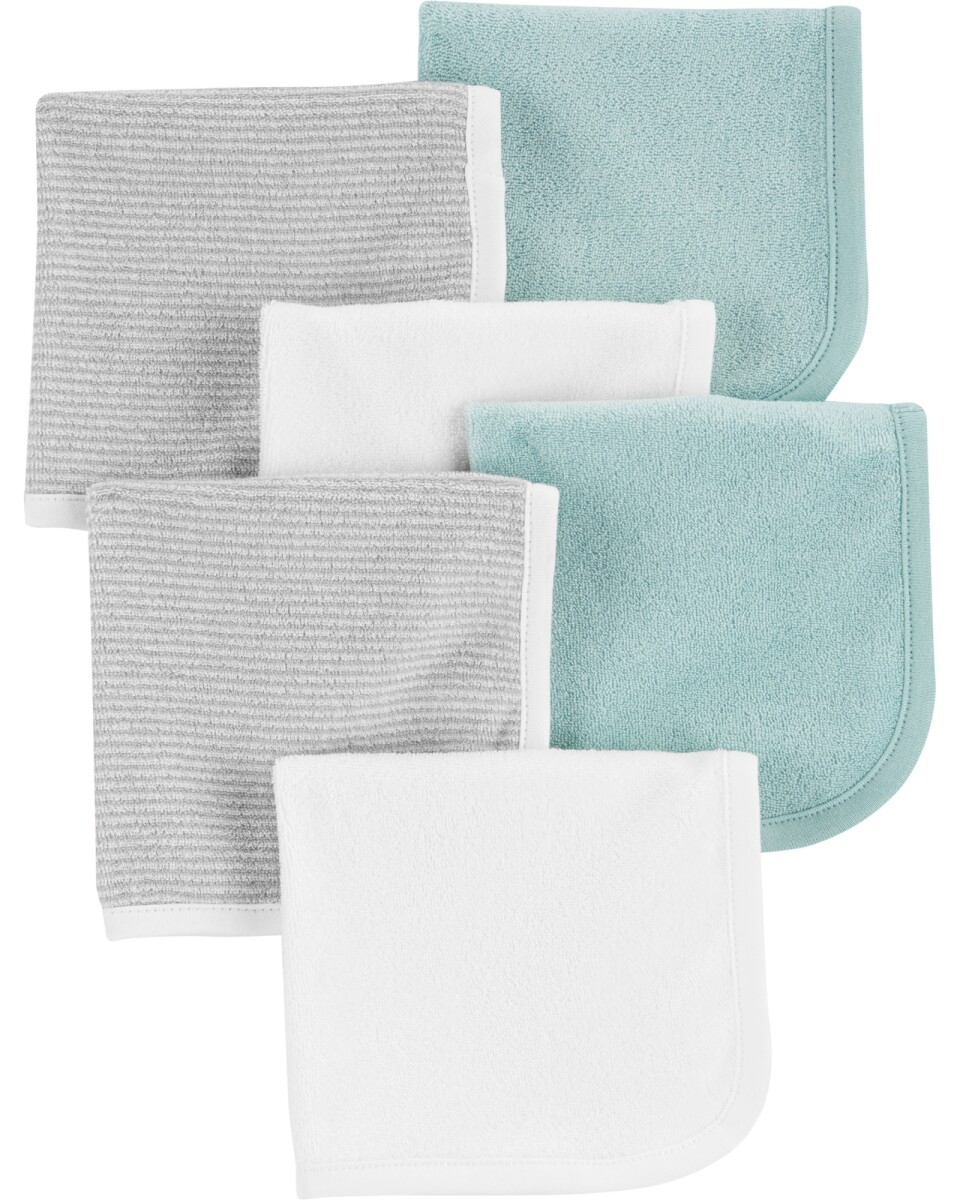 Pack seis paños de algodón diferentes diseños 
