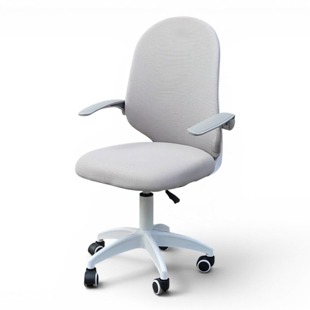 SILLA DE OFICINA ERGONÓMICA GIRATORIA CON RUEDAS ASIENTO REGULABLE GRIS