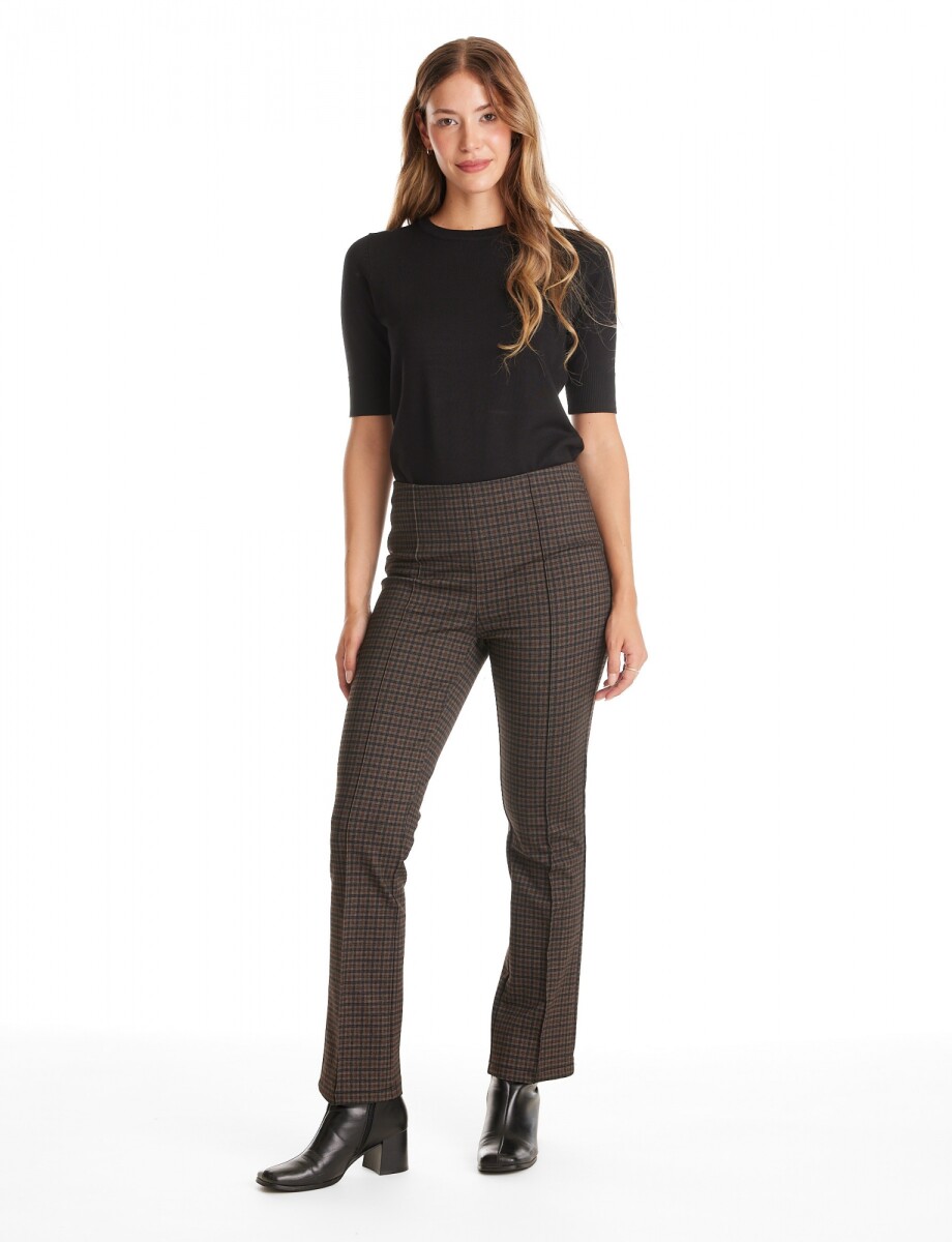 Pantalon Total Stretch - Marron/multi 