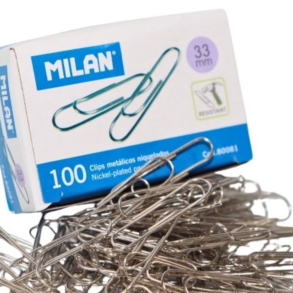 CLIP MILAN 33MM. X100 UNIDADES 80081 CLIP MILAN 33MM. X100 UNIDADES 80081