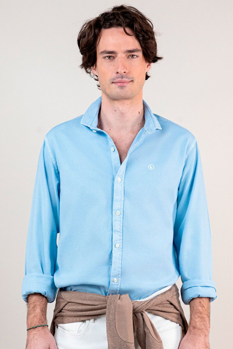 Camisa Estructura Celeste