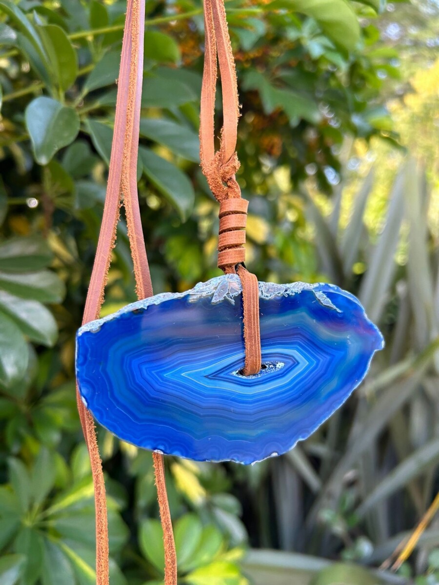 Mini agata necklace - Azul 