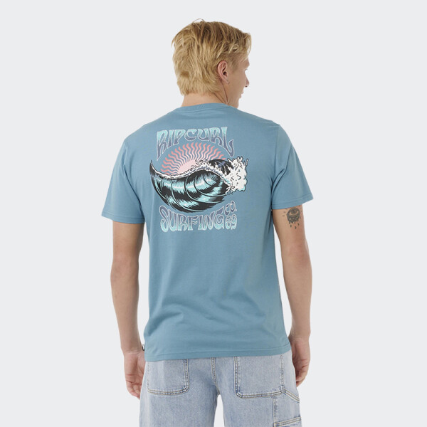 Remera Rip Curl Men Hazed & Tubed Azul