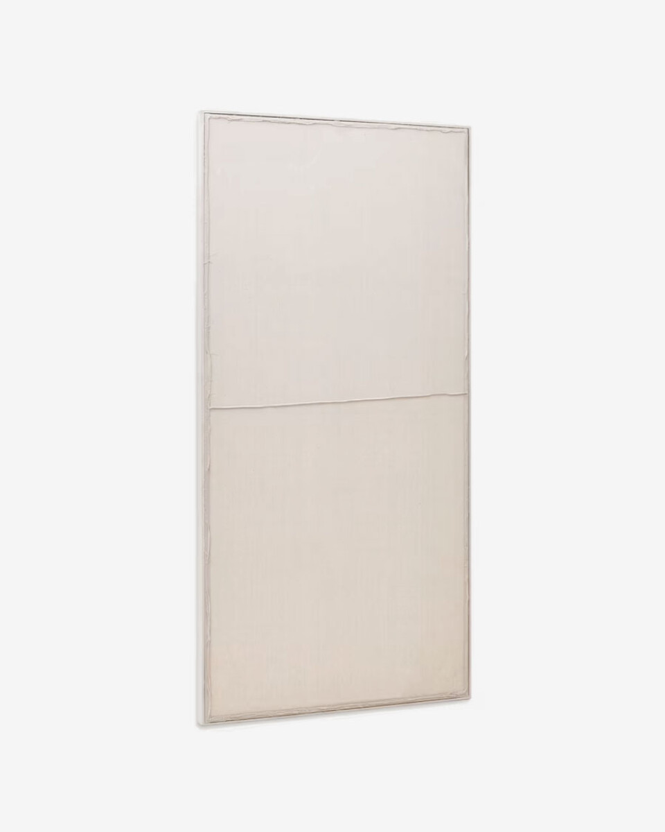 Cuadro Maha blanco con línea horizontal 110 x 220 cm 