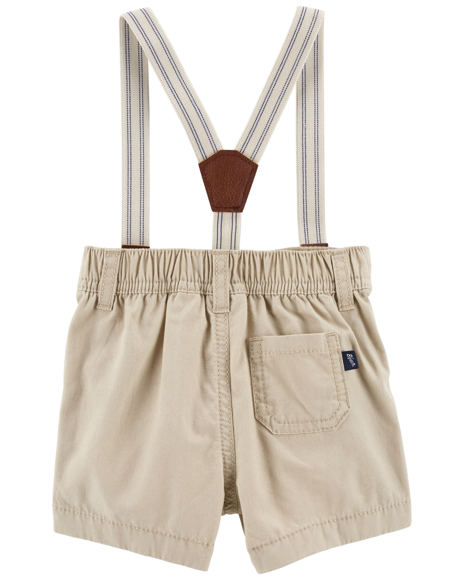 Short de algodón clásico con tirantes. Talles 3-24M Short de algodón clásico con tirantes. Talles 3-24M