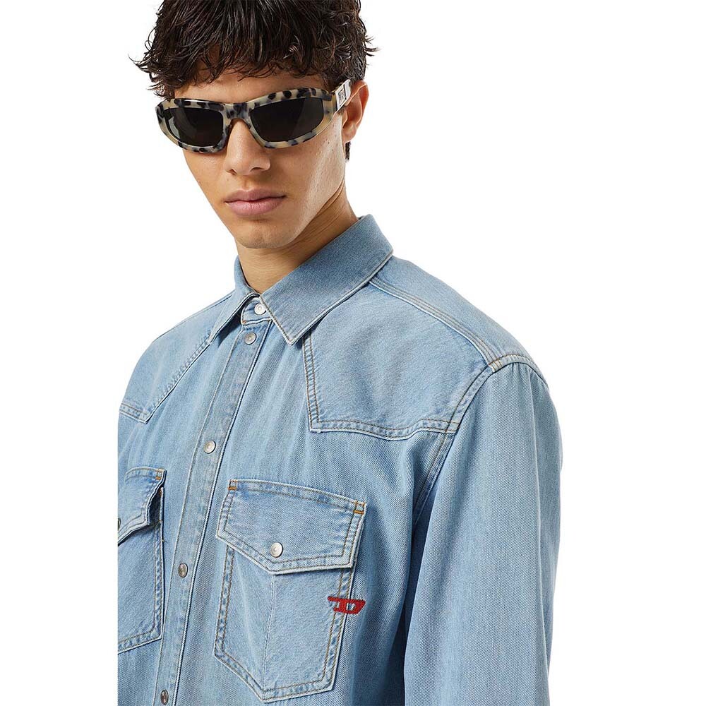 Camisa Para Hombre D-Ocean Blue Denim