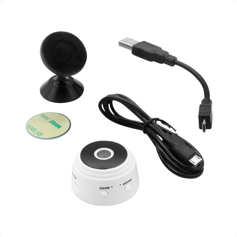 Mini CÃ¡mara EspÃ­a InalÃ¡mbrica 1080p Wifi Con VisiÃ³n Nocturna Blanco