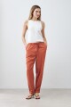Pantalón de lyocell lacre