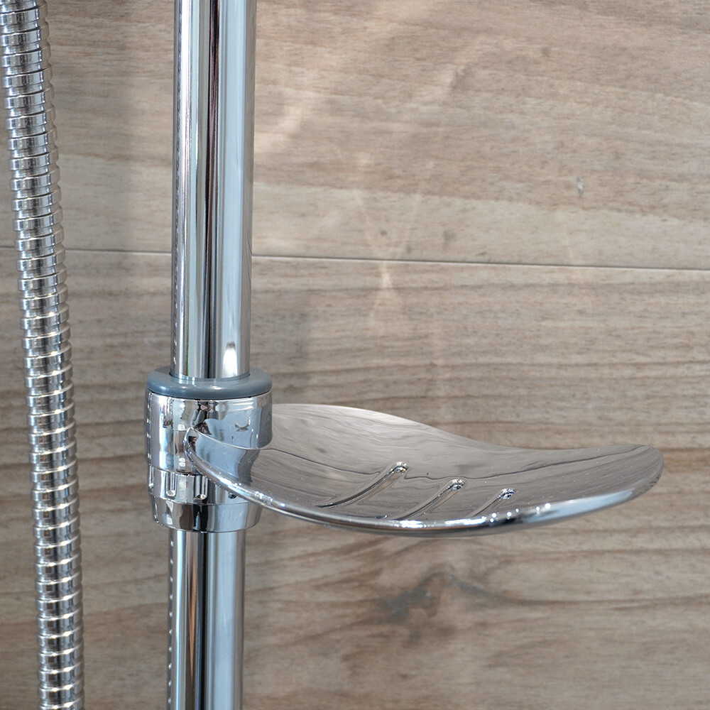BARRAL CON DUCHA EXTERIOR MODELO CANDIA COLOR CROMO Barral Con Ducha Exterior Modelo Candia Color Cromo