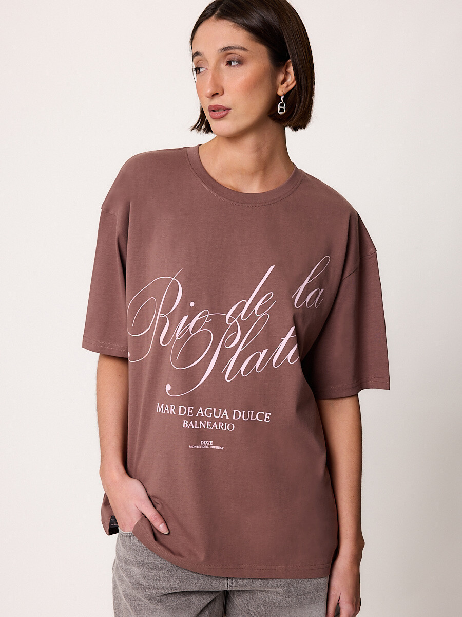 T-SHIRT M/C RIOPLATA DIXIE Tabaco