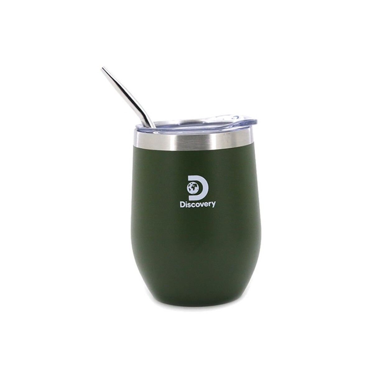 Mate de Acero Discovery con Tapa y Bombilla - VERDE 