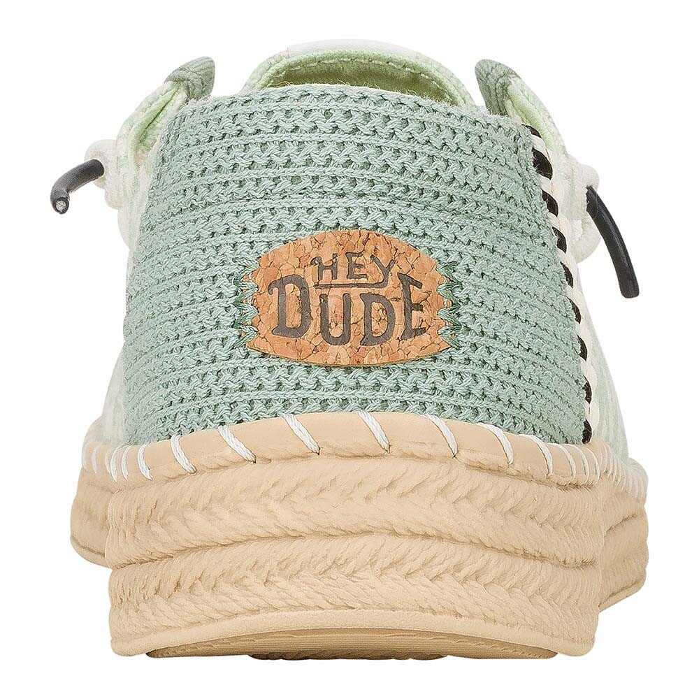 Wendy Espadrille Retro Palm - Mujer Celadon Green/White
