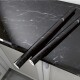 Vinilo Decoración Mesada Pared 60 Cm X 2m MARMOL NEGRO