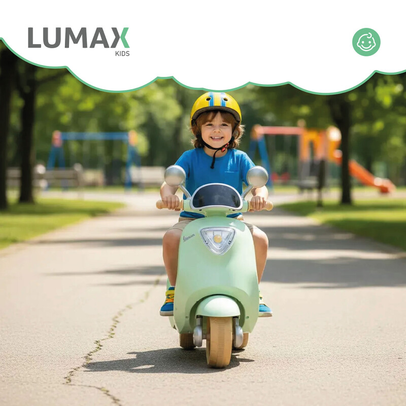 Moto Scooter a Batería Lumax Infantil Scooby Verde