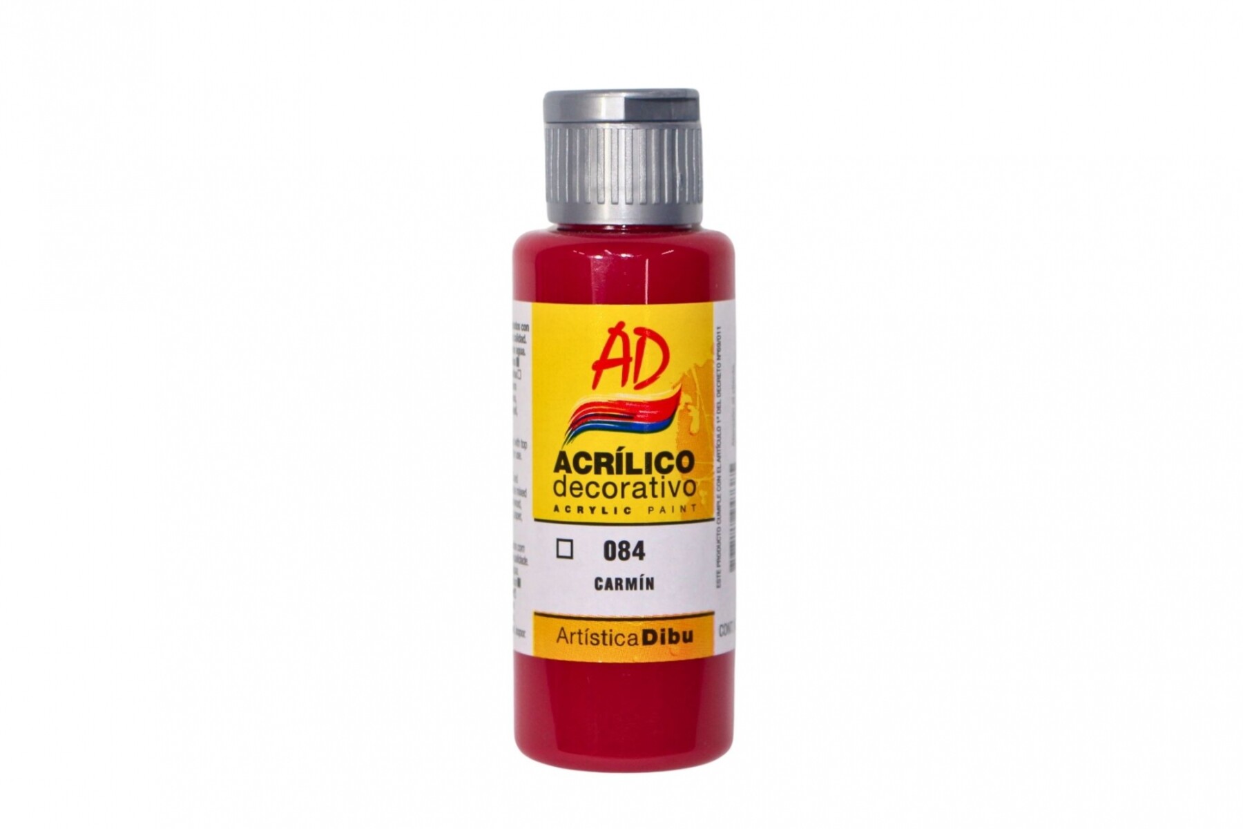 PINTURA ACRILICA ARTISTICA DIBU 60 ML. DIFERENTES COLORES - COLOR CARMIN 084 