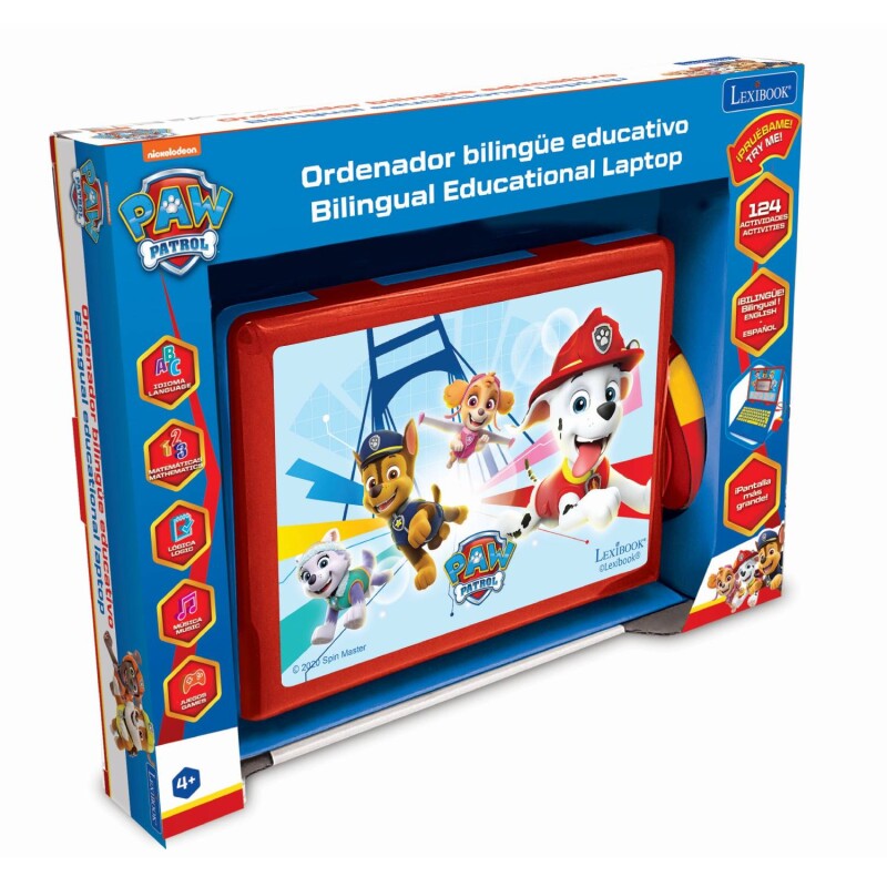Laptop Disney Lexibook educativa bilingüe diseño Paw Patrol