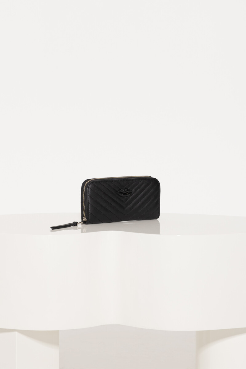MAXI BILLETERA LIPSTICK Negro