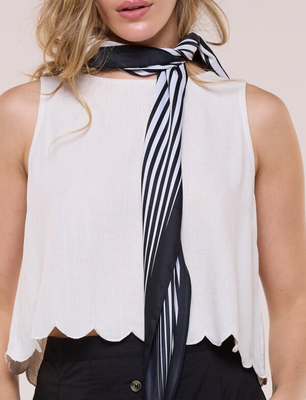Panuelo Diamond Line BLANCO/NEGRO