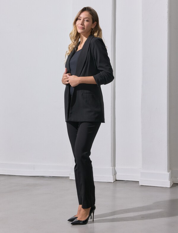 Blazer Manga Frunce NEGRO