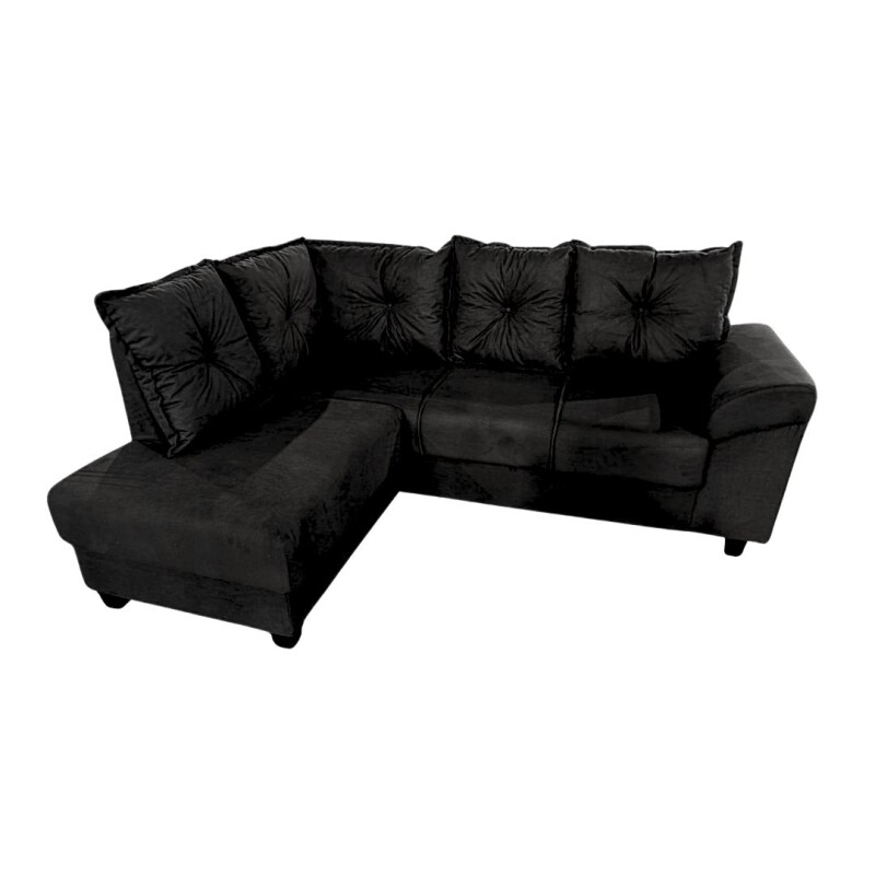 Living Esquinero 5 Almohadones Negro Living Esquinero 5 Almohadones Negro