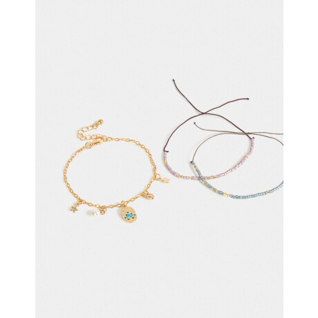 Pulseras Flexibles Sets Sun and spirals Dorado