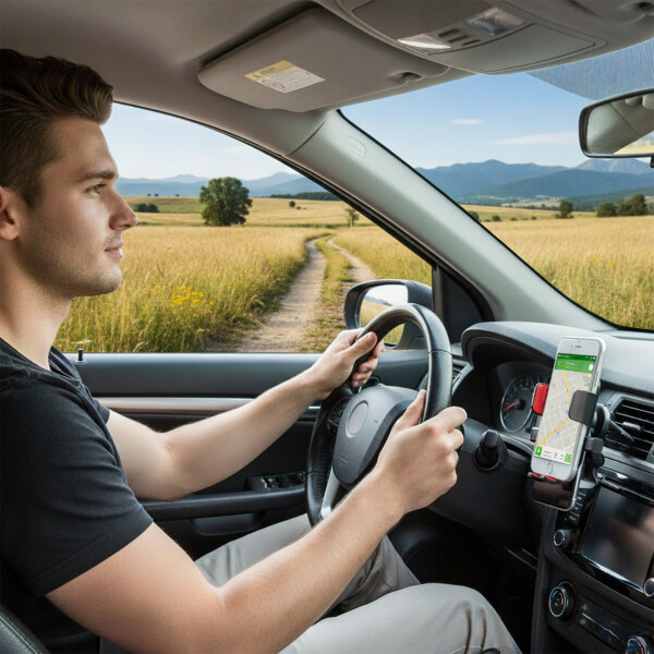 Soporte Celular Auto Universal 360 Ajustable Miccell Color Negro