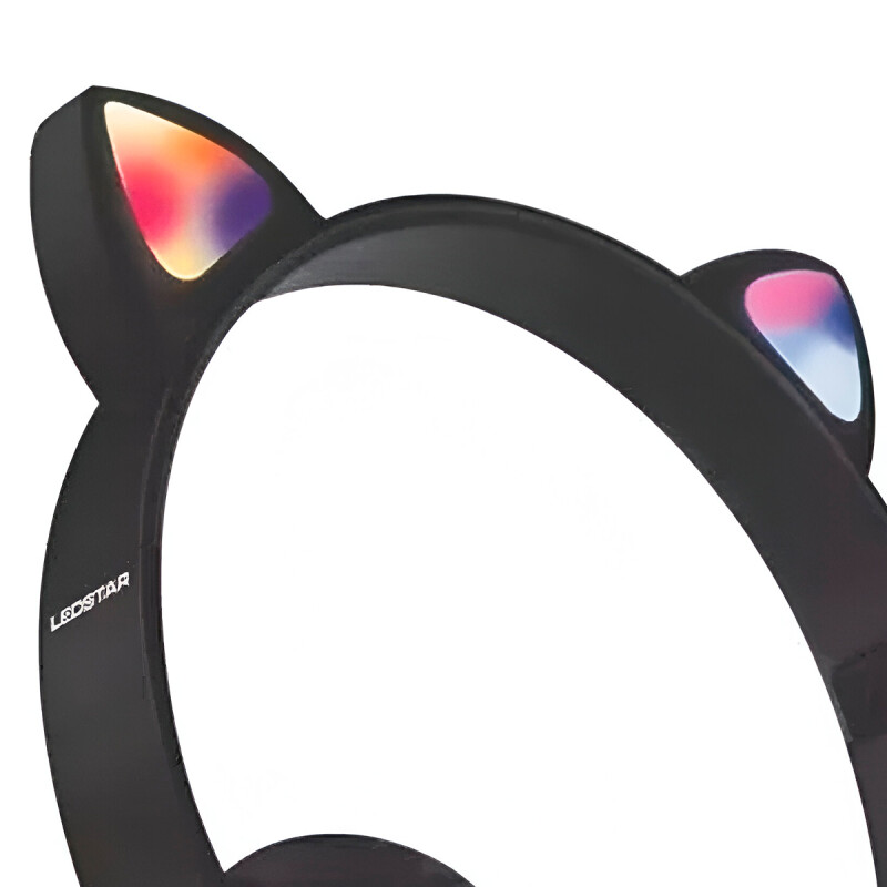 Auriculares Inalambricos De Niño Ledstar Cat Negro Auriculares Inalambricos De Niño Ledstar Cat Negro