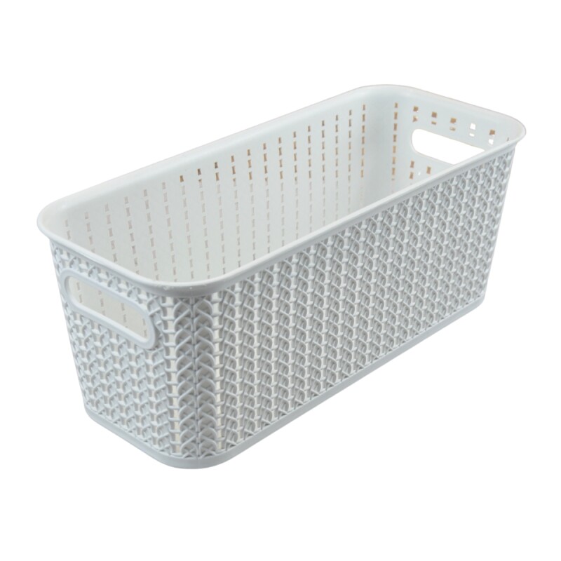 Cesto organizador simil ratán 5,5lts BLANCO