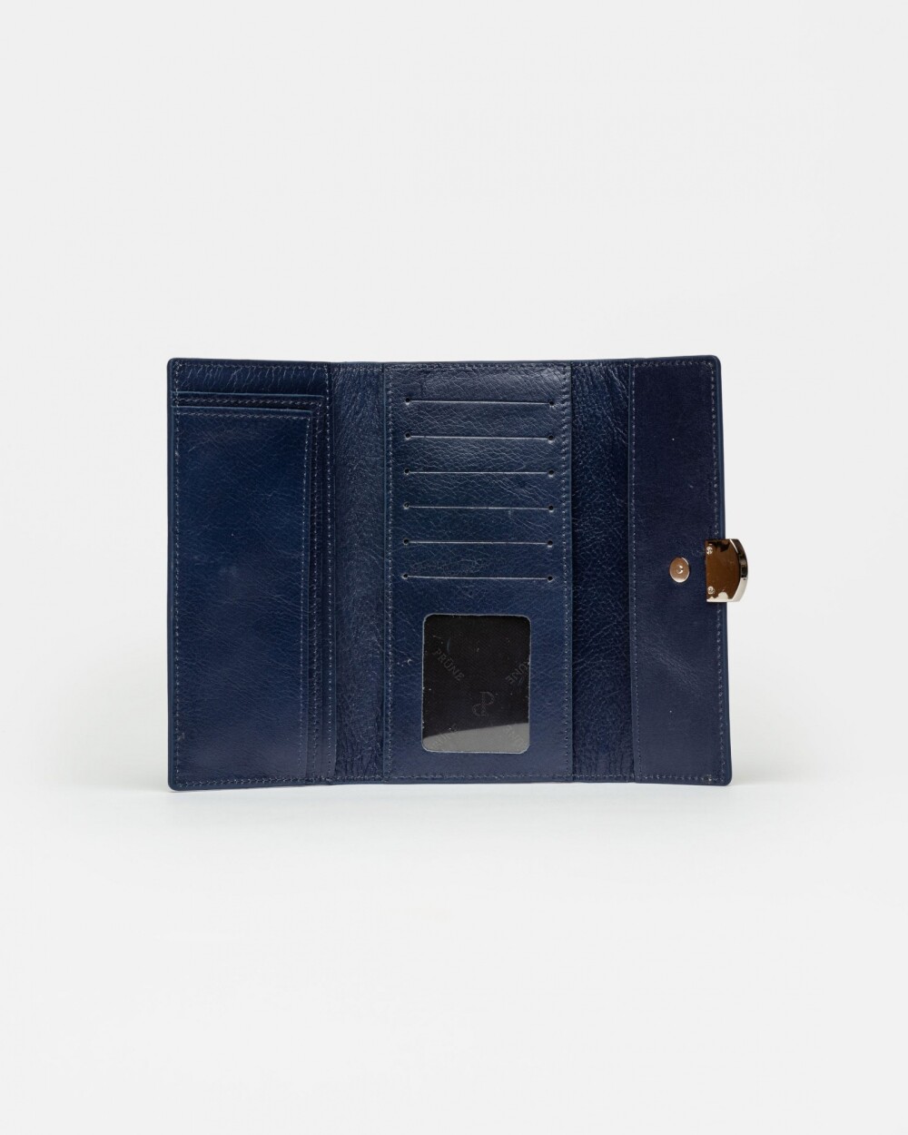 Billetera Dalia en cuero liso satinado Marine Blue