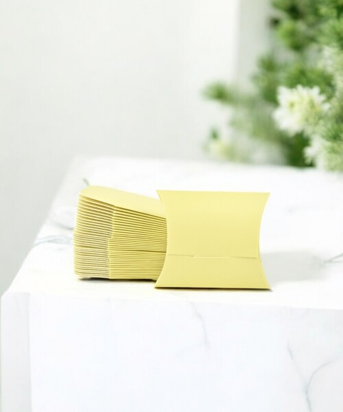 Pack x 20 - estuche pillow 7 x 8 cm AMARILLO