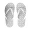 Sandalias Logo Belkem Unisex White-black-black