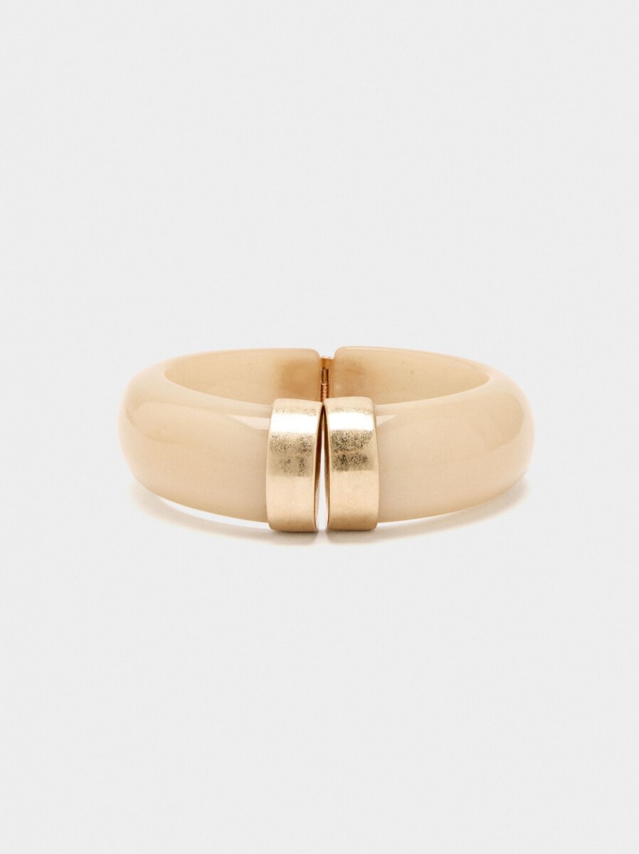 Pulsera Rígida Tubular - beige 