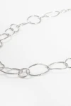 Collar largo eslabones plateado