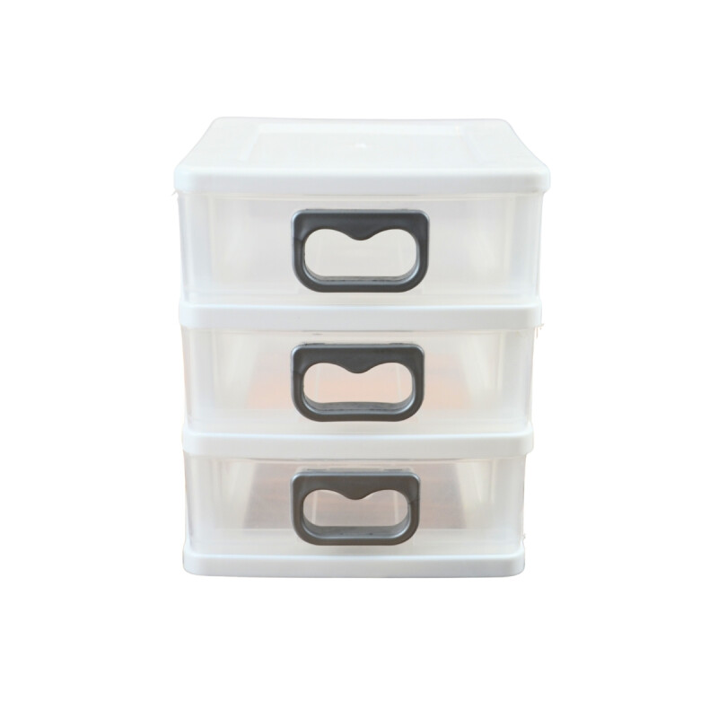 Gavetero organizador de plástico 3 bandejas BLANCO