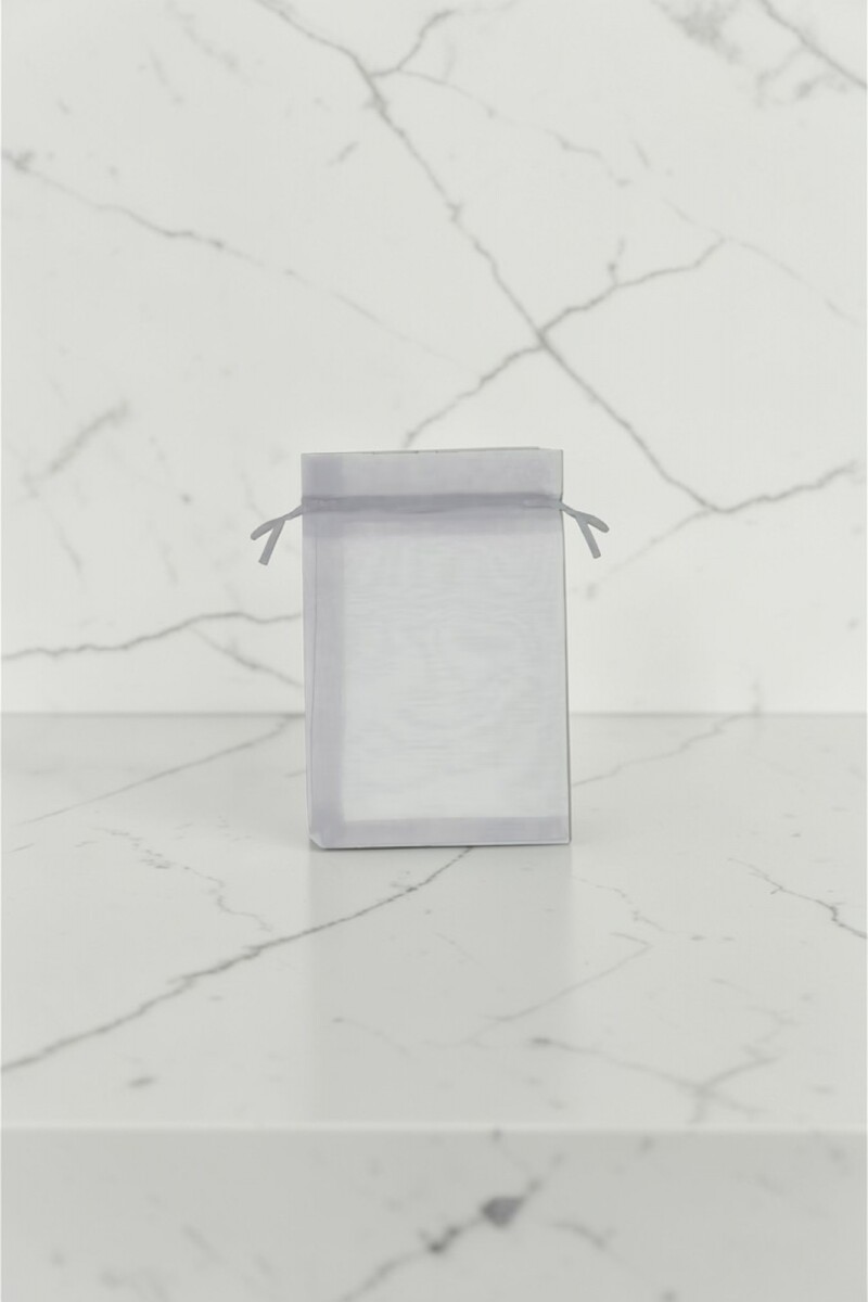 Bolsa organza 8x11 cm. - PLATA 