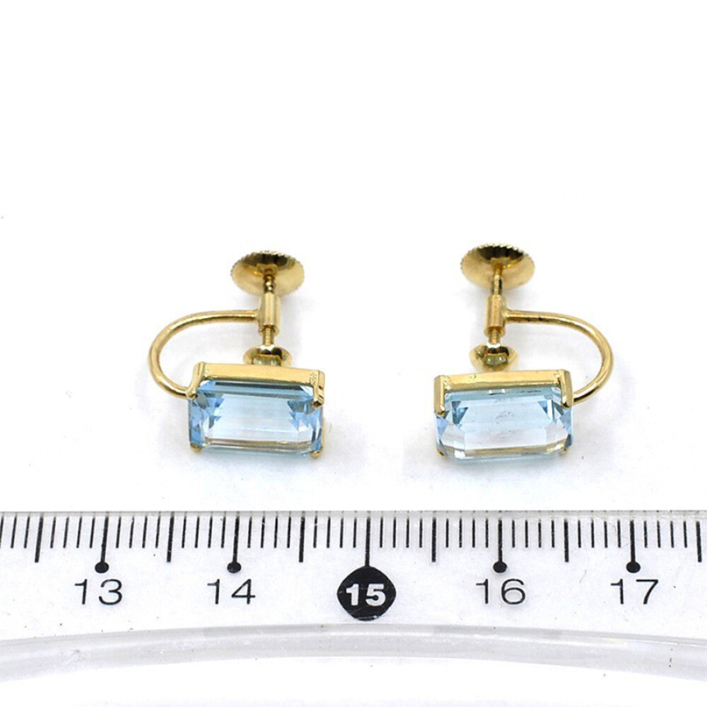 Caravanas En Oro 18K Y Topacio Caravanas En Oro 18K Y Topacio
