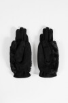 Guantes de suede con miton de pelo removible negro