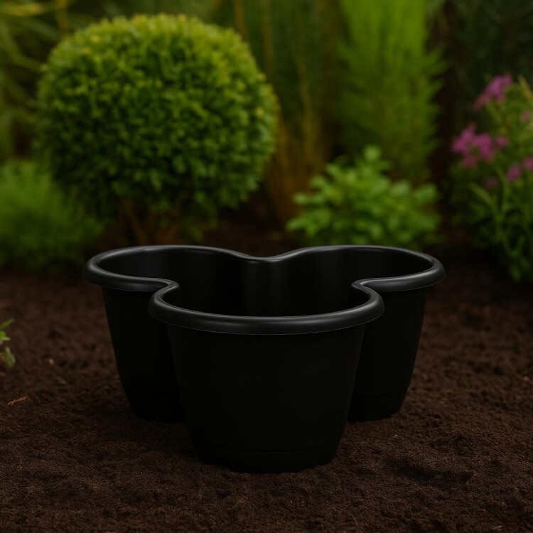 MACETA PETALO 11,5 LITROS NEGRO REF 0524 NEGRO