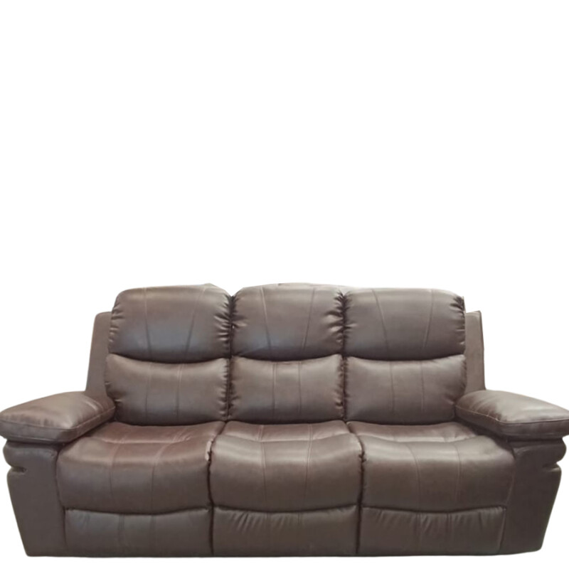 Sofá Reclinable PU marrón 3 cuerpos Sofá Reclinable PU marrón 3 cuerpos