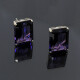 Caravanas clips en oro 14k con amatistas 0,30 ct aprox. Caravanas clips en oro 14k con amatistas 0,30 ct aprox.
