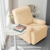 Funda sillón reclinable 1 cuerpo lisa crema