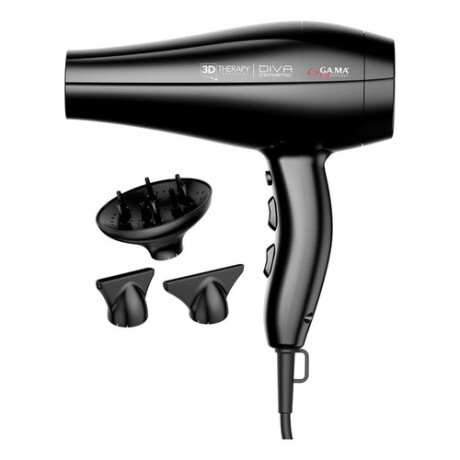 Secador de pelo GAMA Diva 3D Therapy + Accesorios Negro