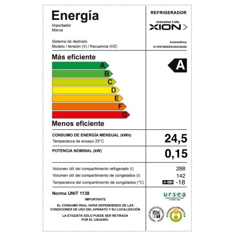heladera refrigerador side by side 436 Lts frío seco COLOR UNICO