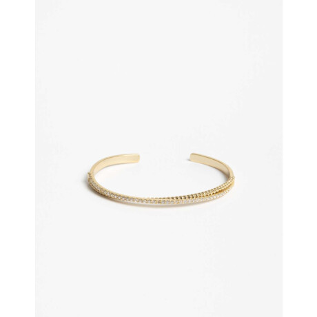 Pulsera Con Cubic Zirconia Dorado