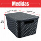 Caja ratán 20 lts NEGRO