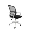 Silla De Escritorio Lumax Ryan Ergonómica Con Malla Y Soporte Lumbar Para Oficina Negro/Blanco
