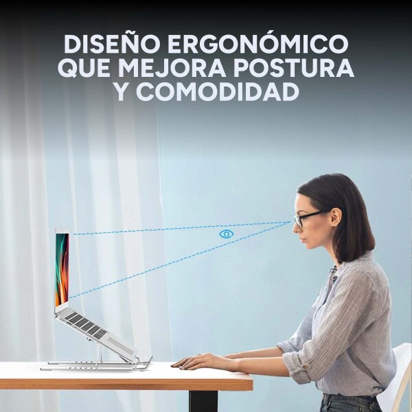 Soporte Plegable Notebook Laptop Ergonomico Calidad Pro Color Variante Blanco
