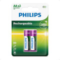 Pilas Recargables AA de 2450 mAh Philips Blíster Pack de 2 Unidades Pilas Recargables AA de 2450 mAh Philips Blíster Pack de 2 Unidades