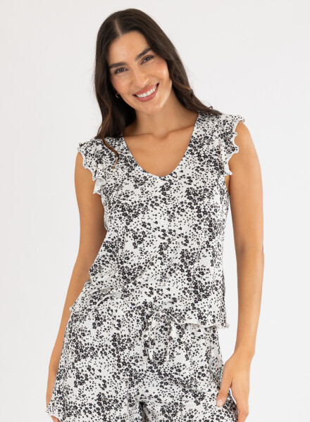 GREY DAISIES VEST GRIS