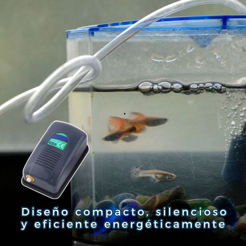 OXIGENADOR BOMBA DE AIRE PARA PECERAS ACUARIO 1 SALIDA OXIGENADOR BOMBA DE AIRE PARA PECERAS ACUARIO 1 SALIDA